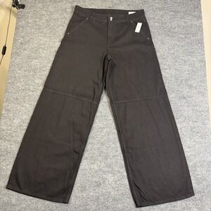 GAP Jeans Womens 14 Tall Black Baggy Mid Rise Ultrasoft skater denim (36x35) NWT